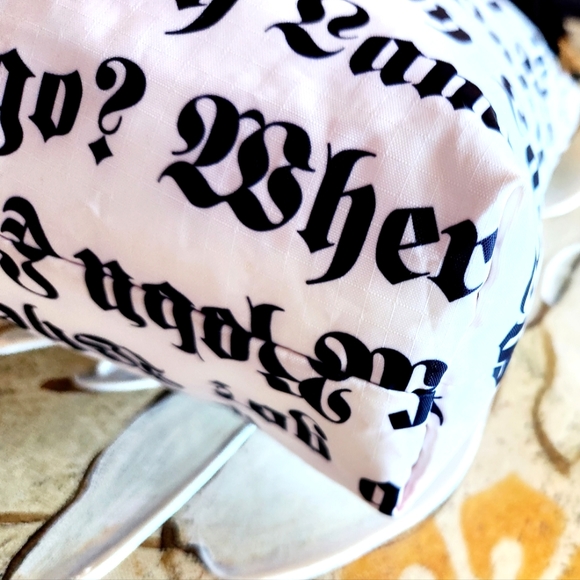 L.A.M.B. LeSportsac Gwen Stefani White Black LOVE ANGEL MUSIC BABY Purse 12"×12" - Picture 8 of 16